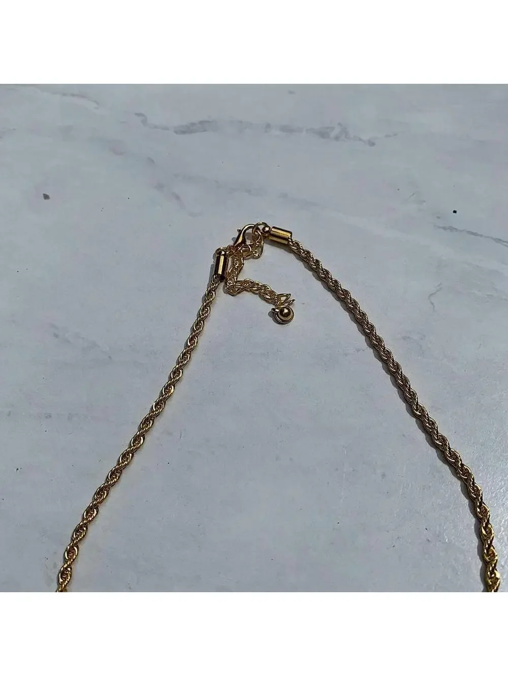 Y2k 2000s style Cyber Star Cross Pendant Gold Rope Chain Necklace. Stainless